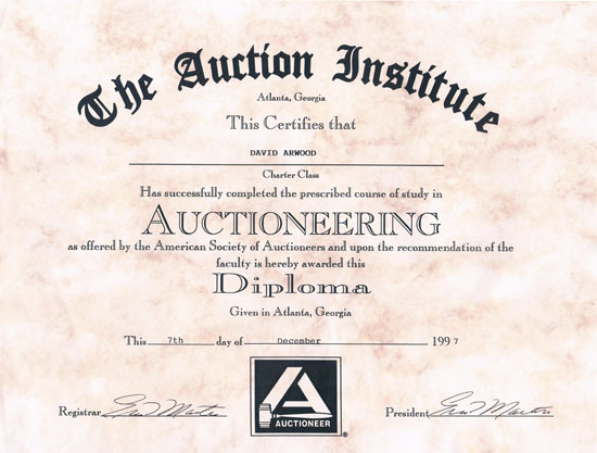 American Society of Real Estate Appraisers Certificate